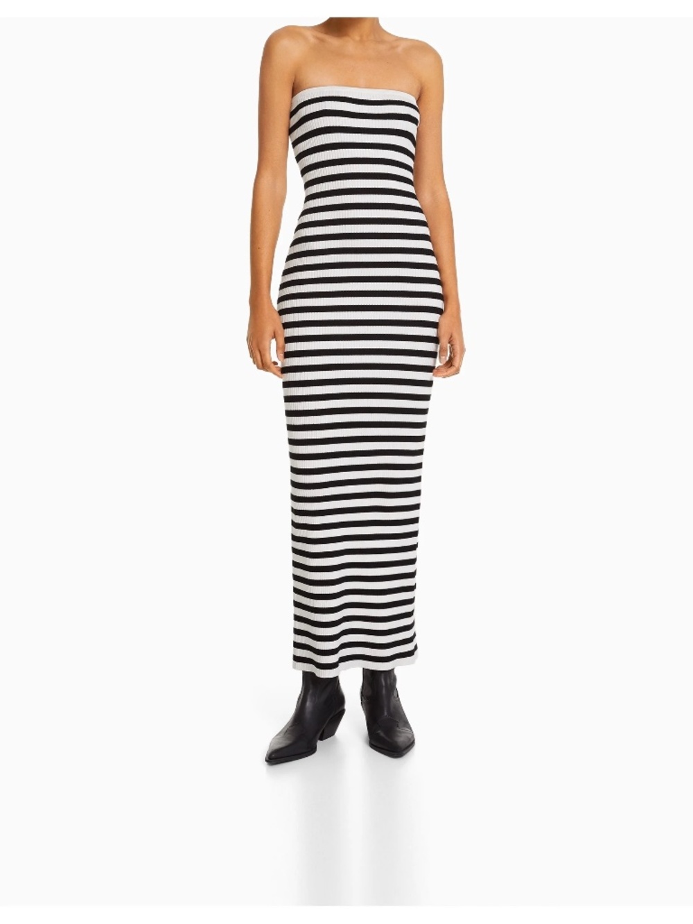 Bershka Striped Maxi Dress View 6